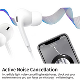 ModishOmbre Earphones with Active Noise Cancellation – Compatible with Apple Devices